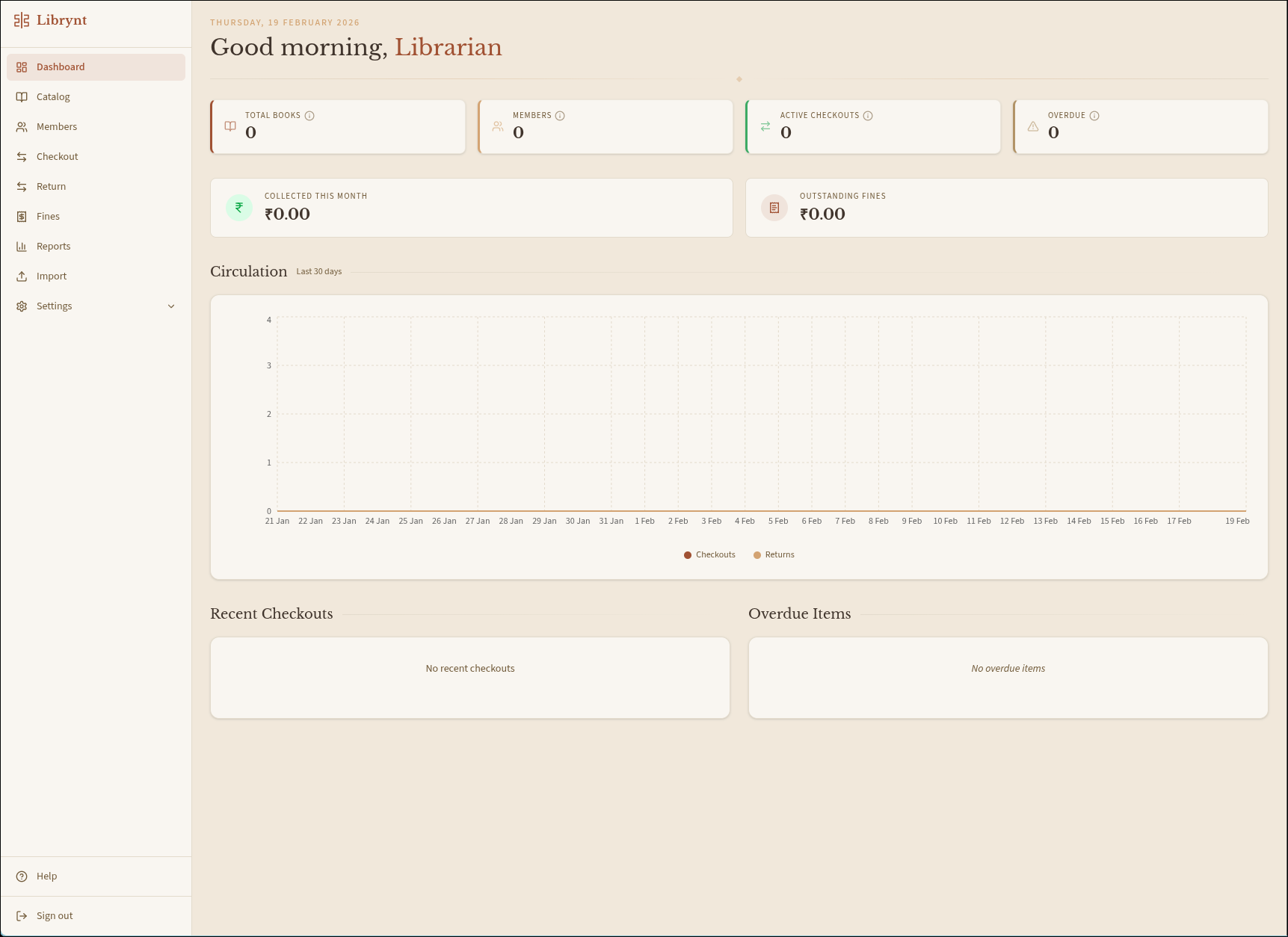Librynt — cloud-based library management platform